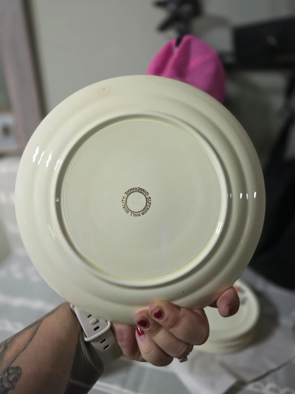 Vintage HALL Poppy Floral Dinner Plate